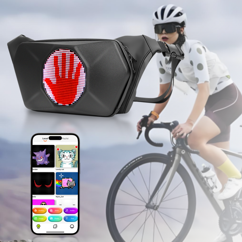 LED Cycling Crossbody Bag