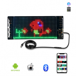 S16 series-Smart APP Programmable Flexible LED Car Sign Board USB DC5V LED Matrix Panel Foldable Light Weight Flexible LED Display for car
